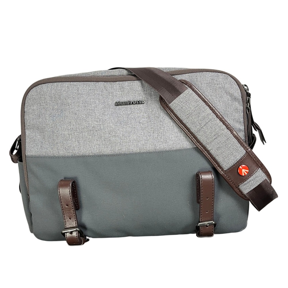Manfrotto Reporter Windsor Messenger Bag Gray Camera Laptop Shoulder